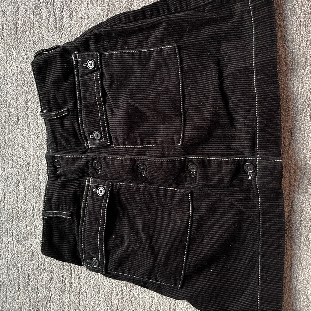bdg corduroy black skirt, buttons up, hardly worn